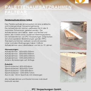 Faltbare Aufsatzrahmen mit 4 oder 6 Scharnieren